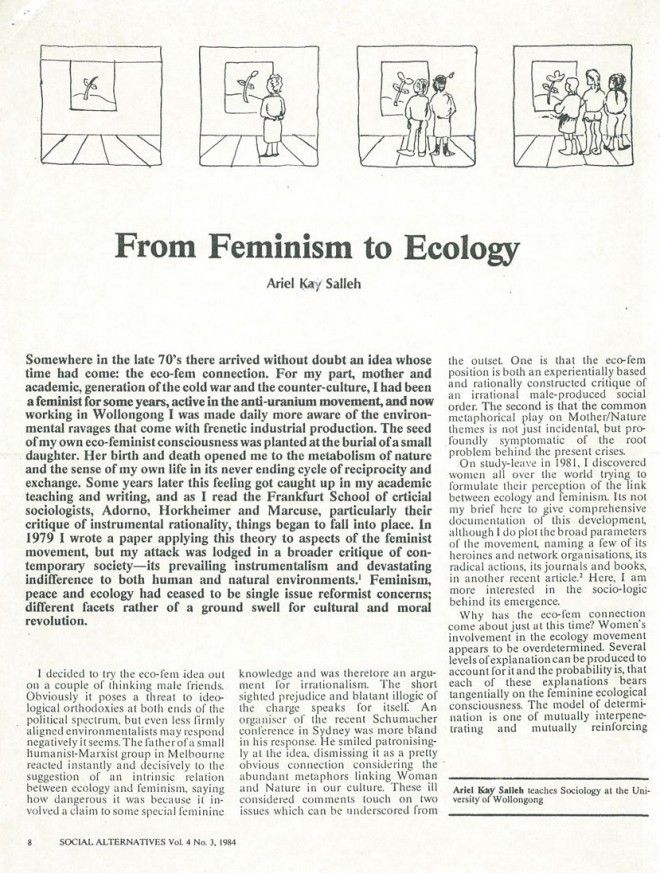 from feminism to ecology